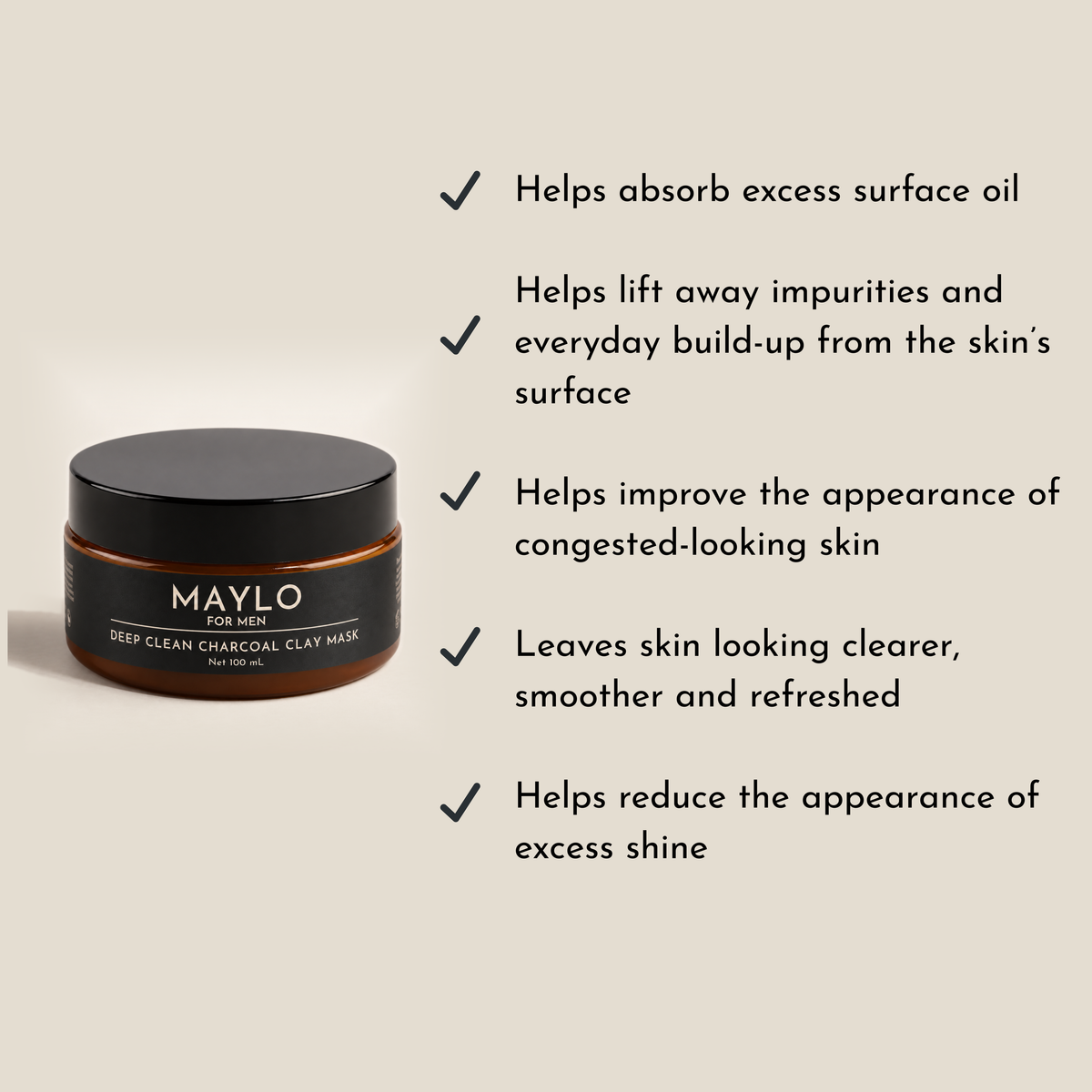 Maylo Deep Clean Charcoal Clay Mask